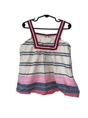 GapKids M Girls Cotton Striped Summer Top Pink & Blue